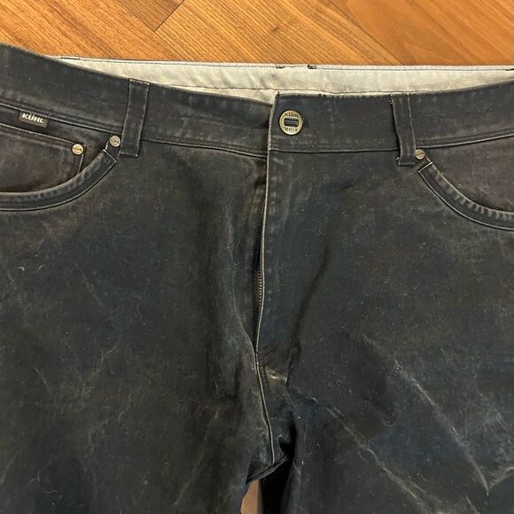 Kuhl Rydr vintage patina mens Black Denim Jeans pants size 38x32 - Picture 3 of 11